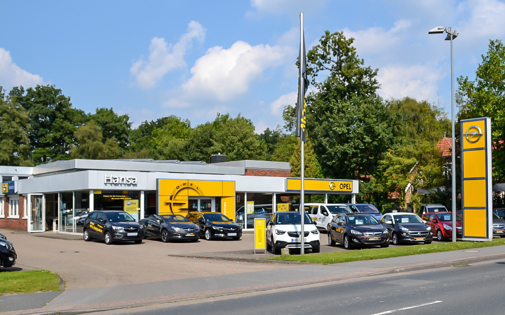 Gebäudeansicht Autohaus Hansa